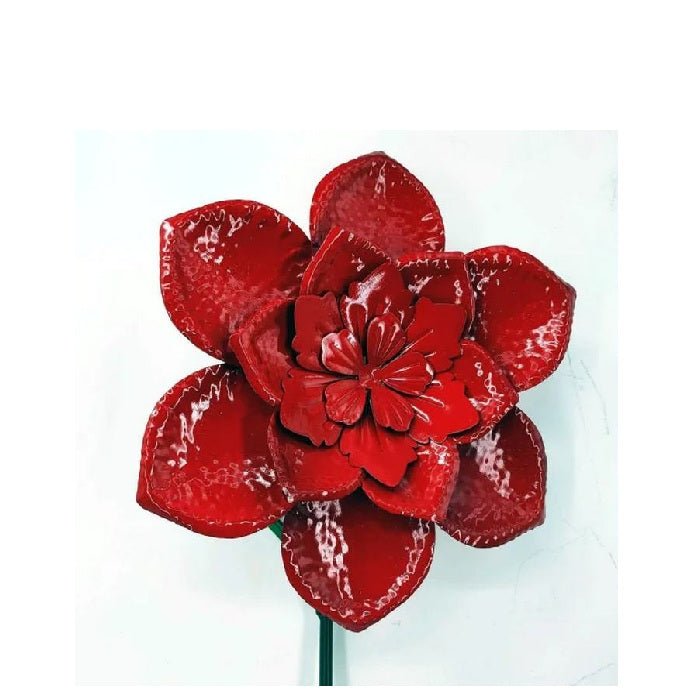 Red Flower Garden Stake 1170h - Paulas Home & Living