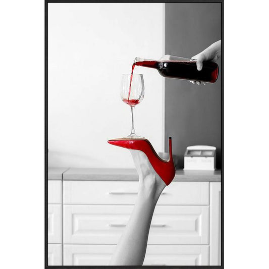 Red Stiletto, Red Wine canvas - Paulas Home & Living
