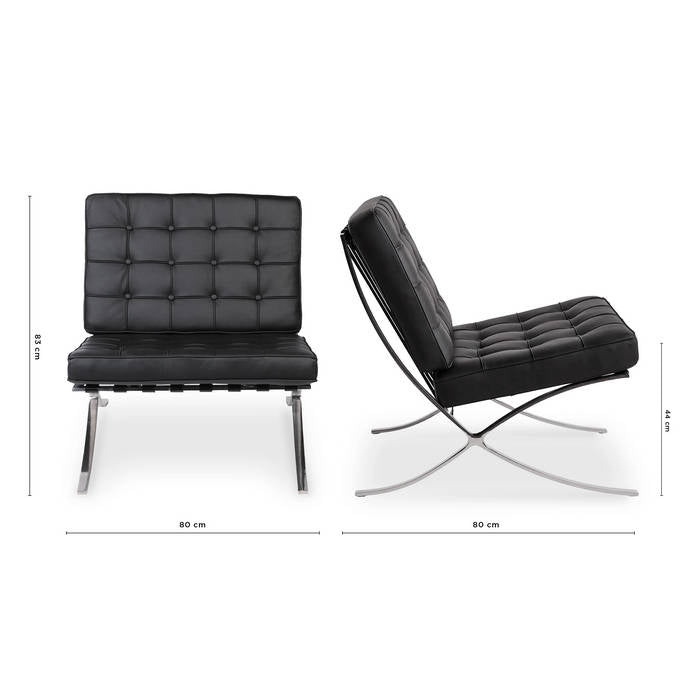 Replica Barcelona Chair – Black or White - Paulas Home & Living
