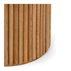 Rho Coffee Table Natural Oak with Travertine Top - 850dia - Paulas Home & Living