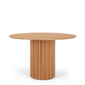 Rho Dining Table Round 1200dia - Natural or Black Oak - Paulas Home & Living