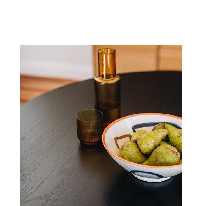 Rho Dining Table Round 1200dia - Natural or Black Oak - Paulas Home & Living