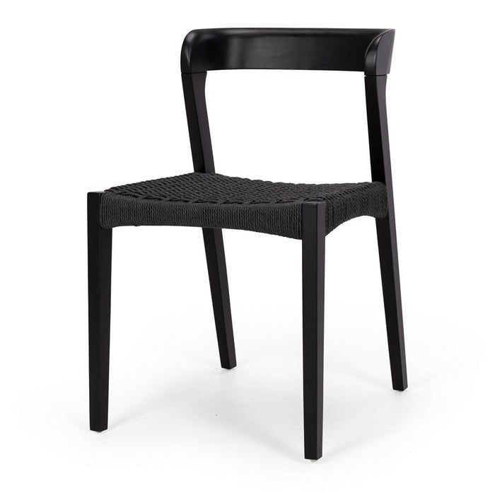 Rho & Haast Dining Suite (5 Pce) - Black Rope seat - Paulas Home & Living