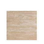 Rho Side Table with Travertine Top - 500dia - Paulas Home & Living