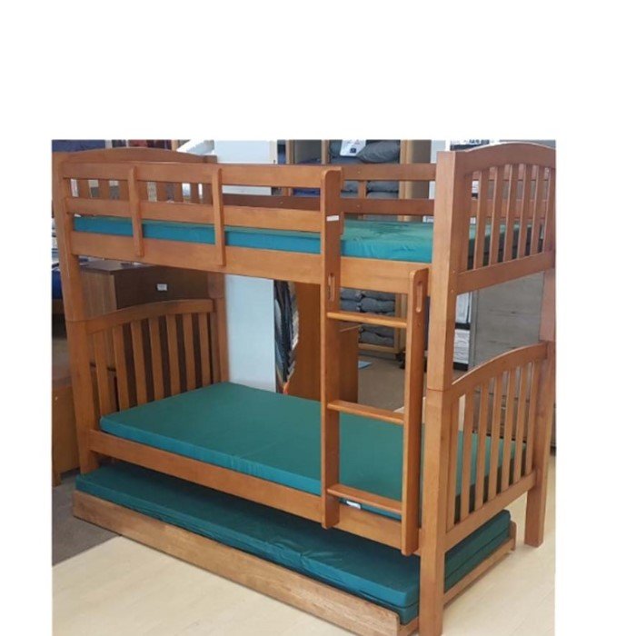 Riley Bunk - King Single - Walnut (Suitable for Commercial) - Paulas Home & Living