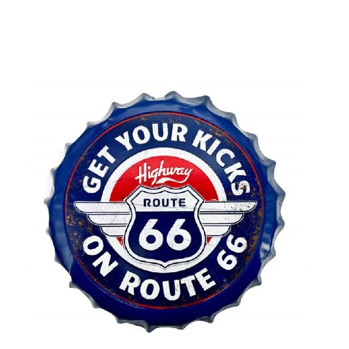 Route 66 Bottle Top Sign - Paulas Home & Living