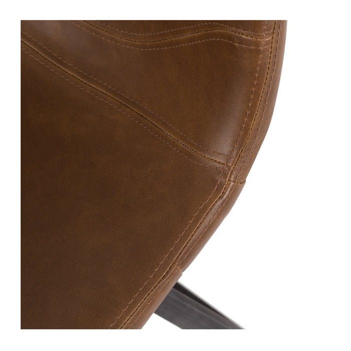 Rustic Barstool PU - Cognac - Paulas Home & Living