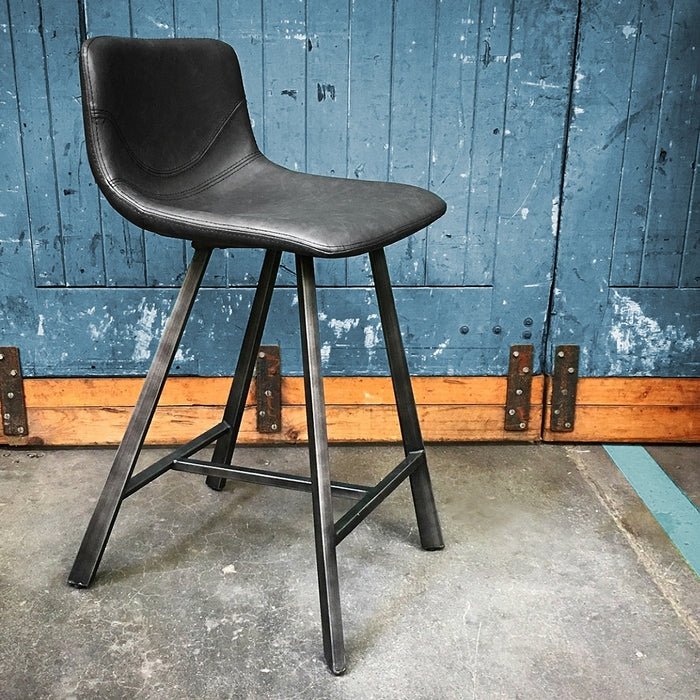 Rustic Barstool PU - Grey - Paulas Home & Living