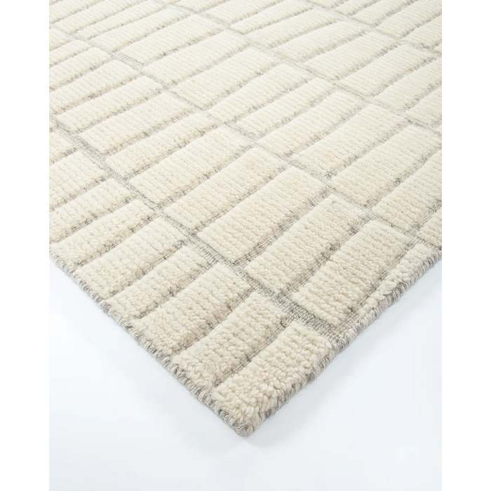 Safi Floor Rug - Ecru (100% Wool)