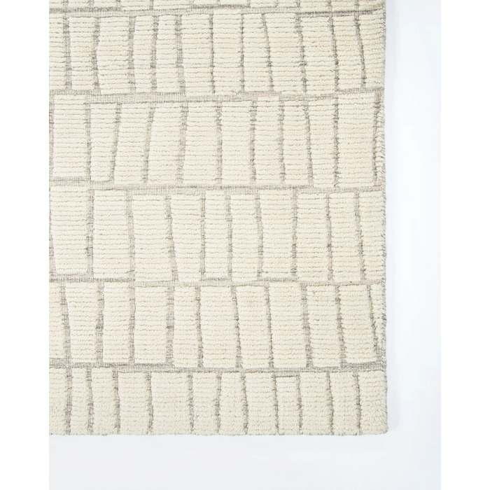 Safi Floor Rug - Ecru (100% Wool)