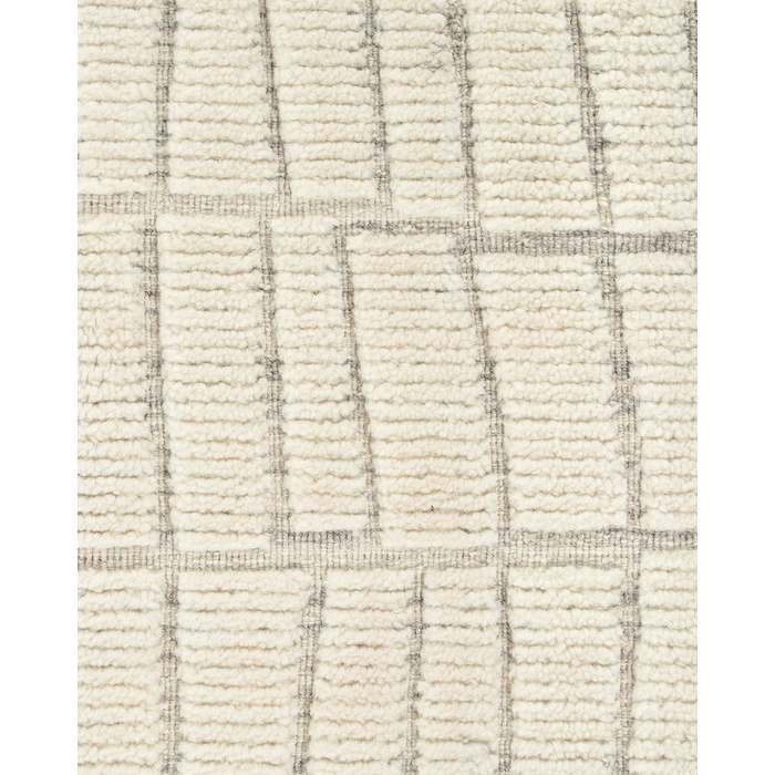 Safi Floor Rug - Ecru (100% Wool)