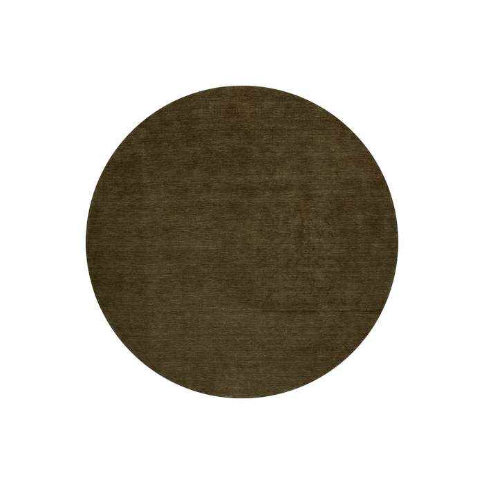 Sandringham Round Floor Rug - Moss