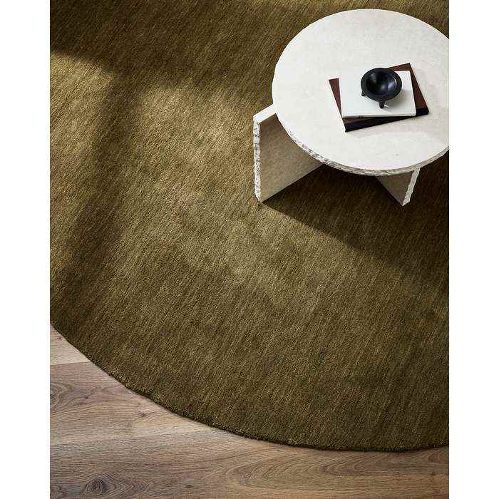 Sandringham Round Floor Rug - Moss