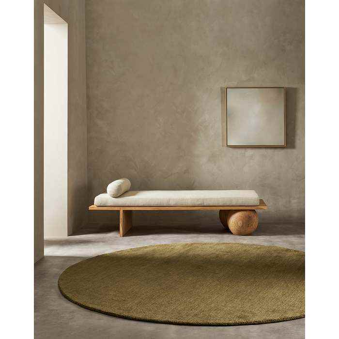 Sandringham Round Floor Rug - Moss