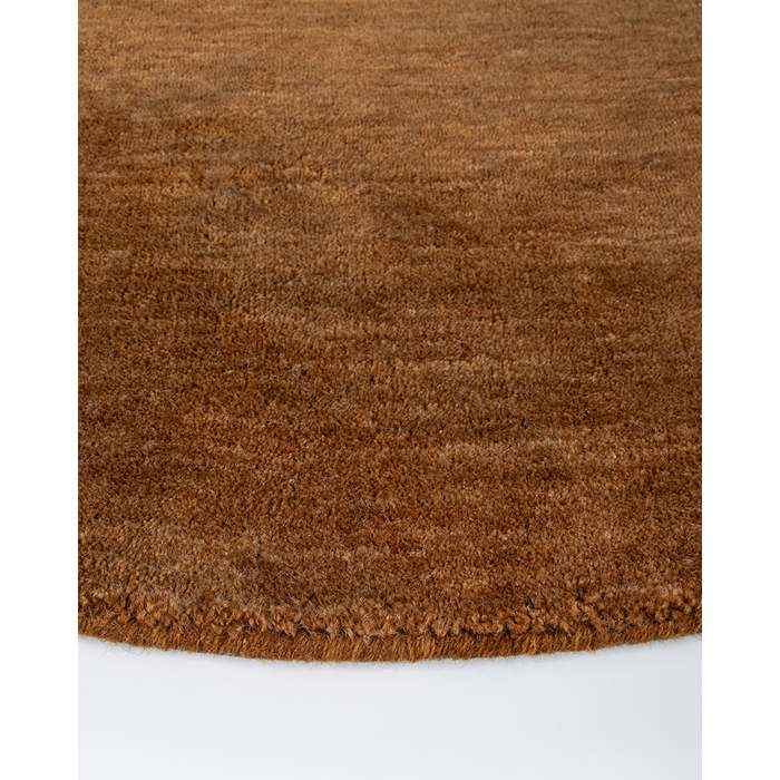 Sandringham Round Floor Rug - Pecan (100% Wool)