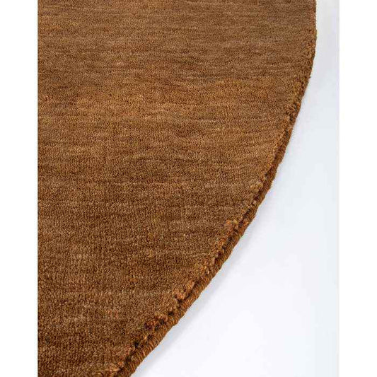 Sandringham Round Floor Rug - Pecan (100% Wool)