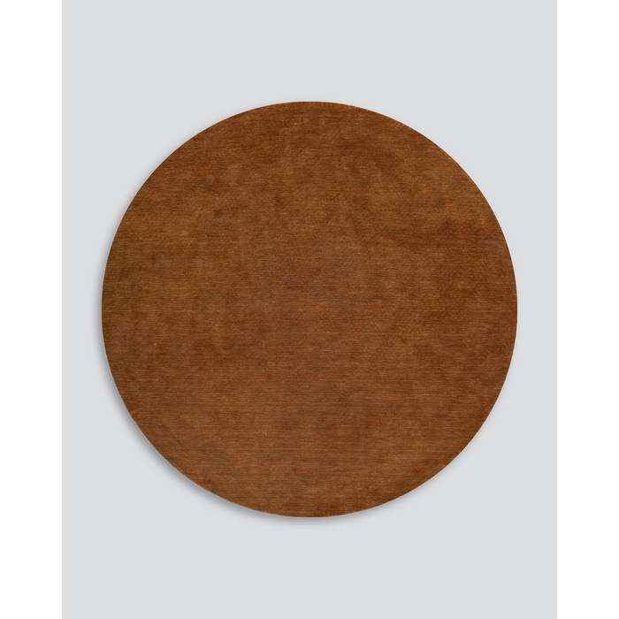 Sandringham Round Floor Rug - Pecan (100% Wool)