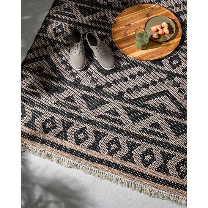 Sifiso Outdoor Rug - Black/Taupe - Paulas Home & Living