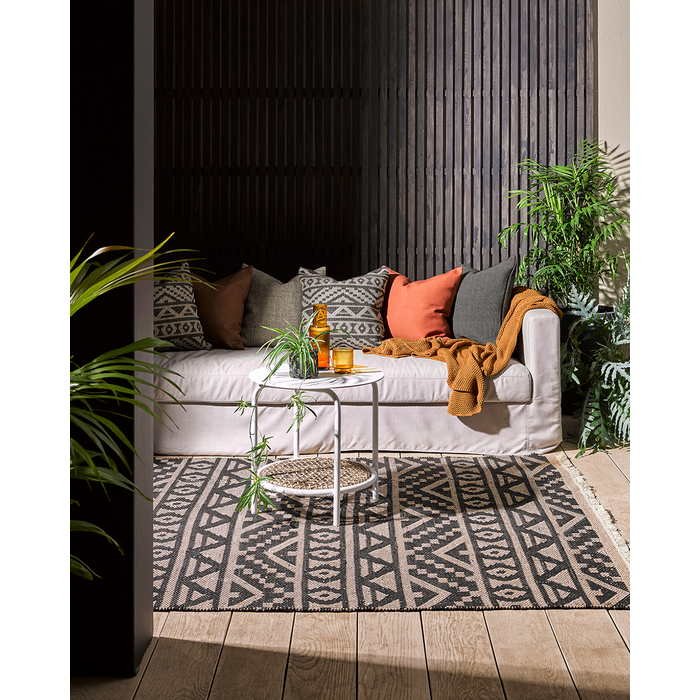 Sifiso Outdoor Rug - Black/Taupe - Paulas Home & Living