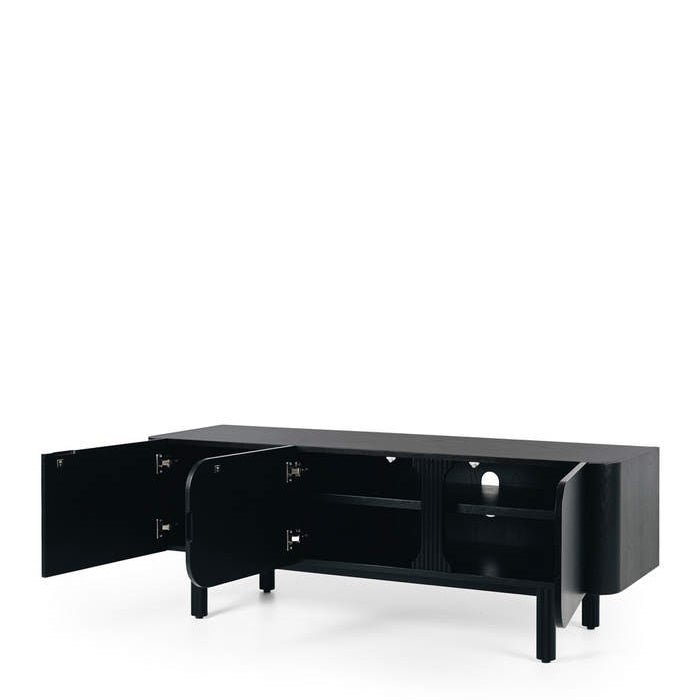 Sirocco TV Unit - Black Oak - 1540w - Paulas Home & Living