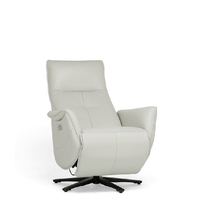 Slimline Smooth Power Recliner with Swivel - Paulas Home & Living