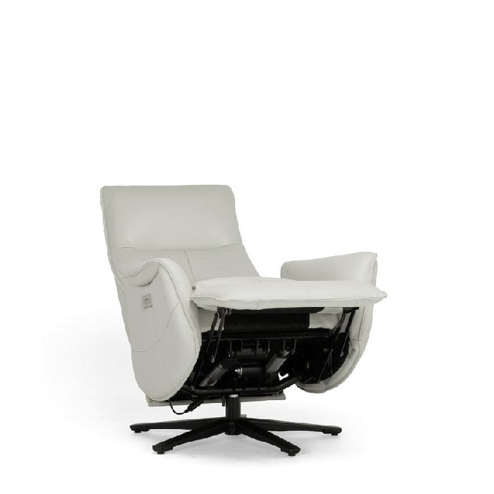 Slimline Smooth Power Recliner with Swivel - Paulas Home & Living