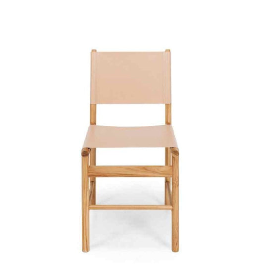 Ned Dining Chair - Plush (Teak & Leather)