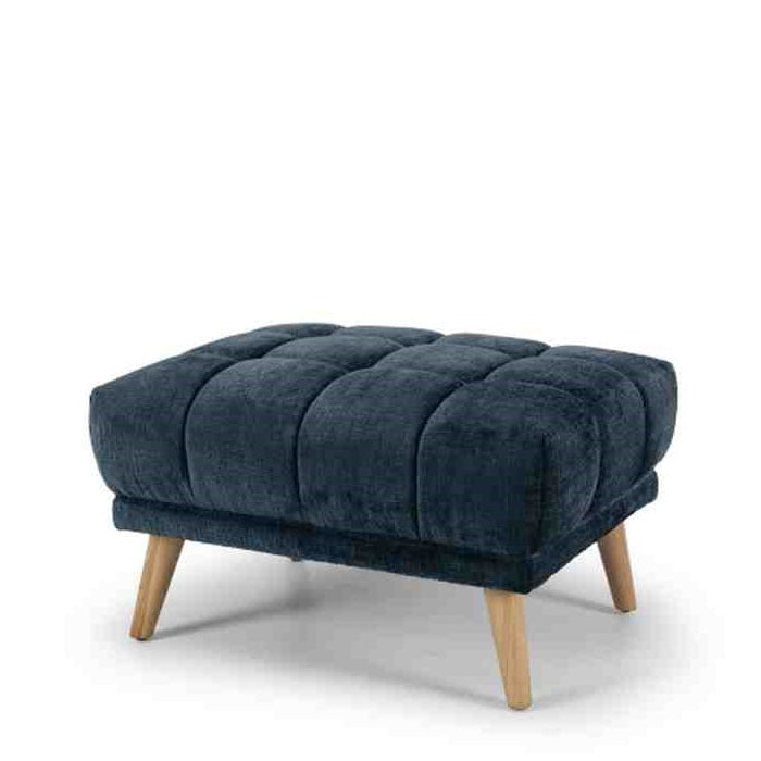 Towelie 3 Seater & Footstool Indigo Blue