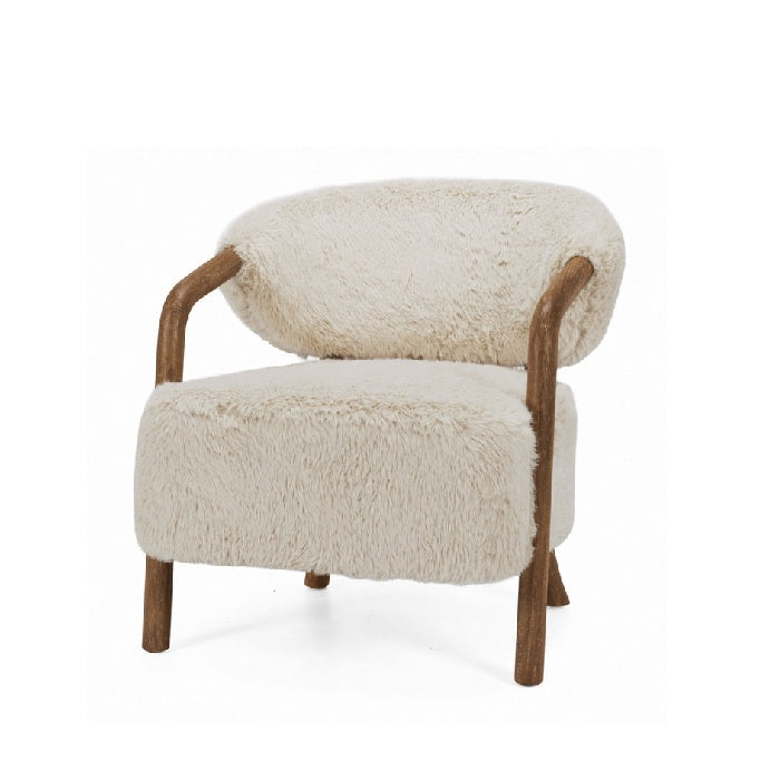 The Yak Shaggy Armchair - Dark Oak frame