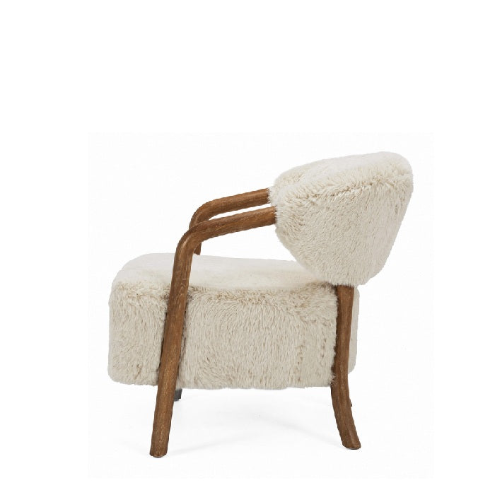 The Yak Shaggy Armchair - Dark Oak frame