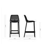 Soprano Outdoor Barstool 650sh - Stackable (Black or White) - Paulas Home & Living