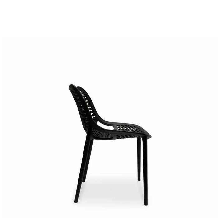 Soprano Outdoor Chair - Black (Stackable) - Paulas Home & Living