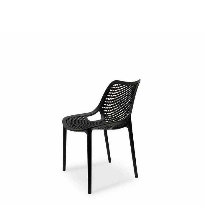 Soprano Outdoor Chair - Black (Stackable) - Paulas Home & Living