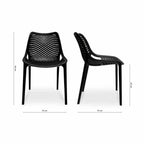Soprano Outdoor Chair - Black (Stackable) - Paulas Home & Living