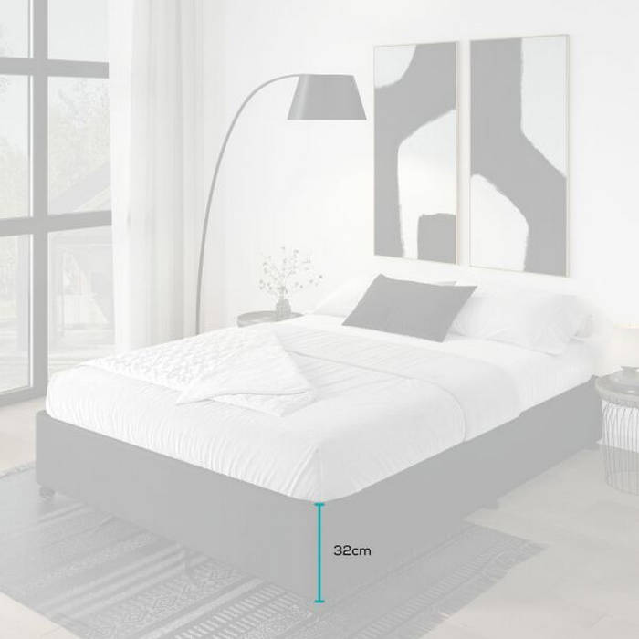 Standard Upholstered Deep Base 320h - Single to King Single - Paulas Home & Living