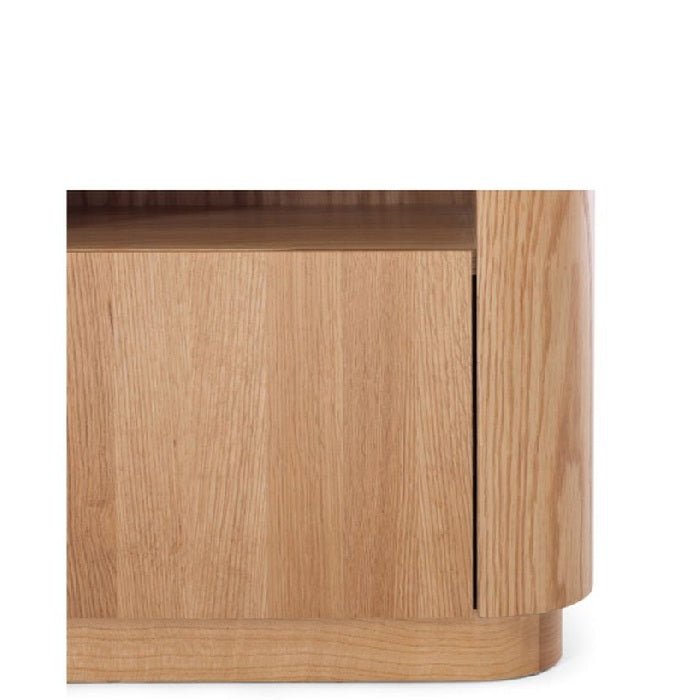 Stash 1 Dr Bedside - Travertine Top & Oak - Paulas Home & Living