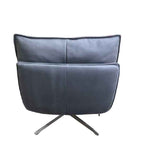 Staten Swivel Chair - Black leather - Paulas Home & Living