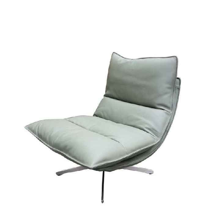 Staten Swivel Chair - Olive Leather - Paulas Home & Living