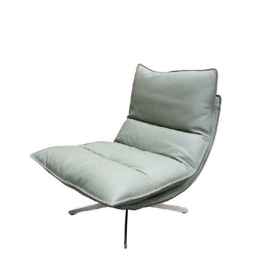 Staten Swivel Chair - Olive Leather - Paulas Home & Living