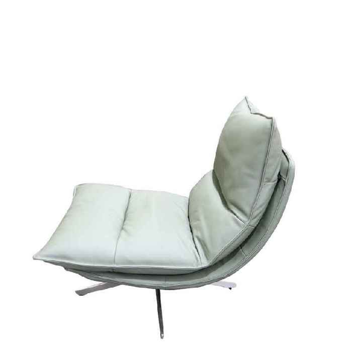 Staten Swivel Chair - Olive Leather - Paulas Home & Living