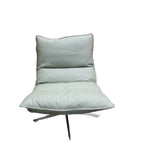 Staten Swivel Chair - Olive Leather - Paulas Home & Living