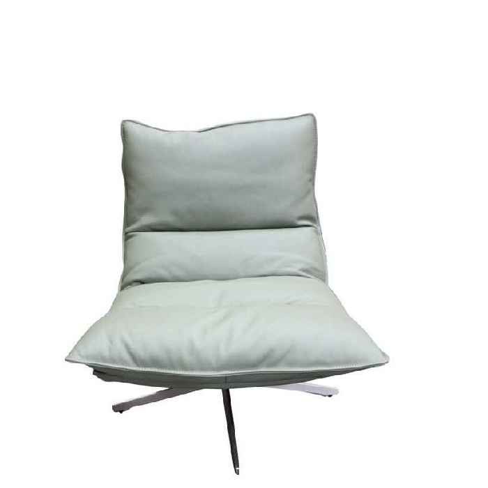 Staten Swivel Chair - Olive Leather - Paulas Home & Living