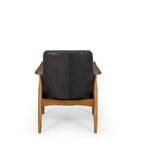 Steiner Armchair Black Leather - Paulas Home & Living