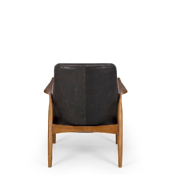 Steiner Armchair Black Leather - Paulas Home & Living