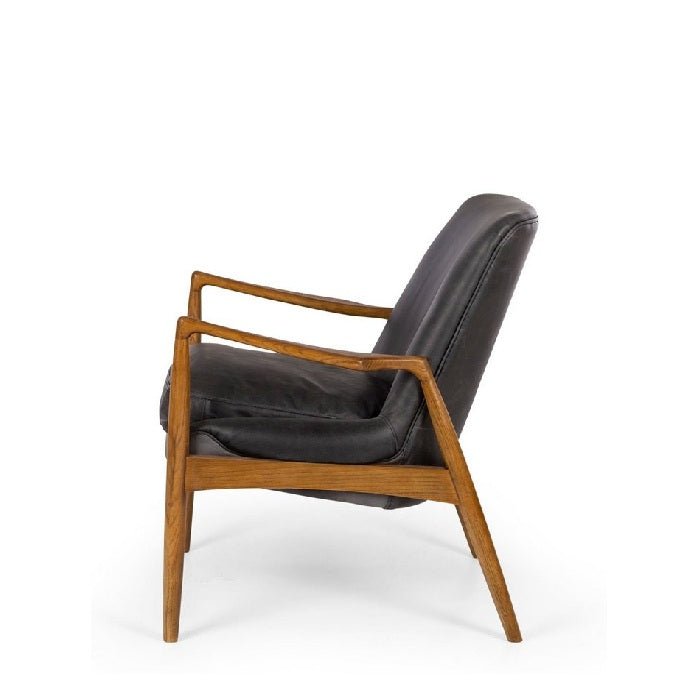 Steiner Armchair Black Leather - Paulas Home & Living