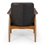 Steiner Armchair Black Wax Leather - Paulas Home & Living