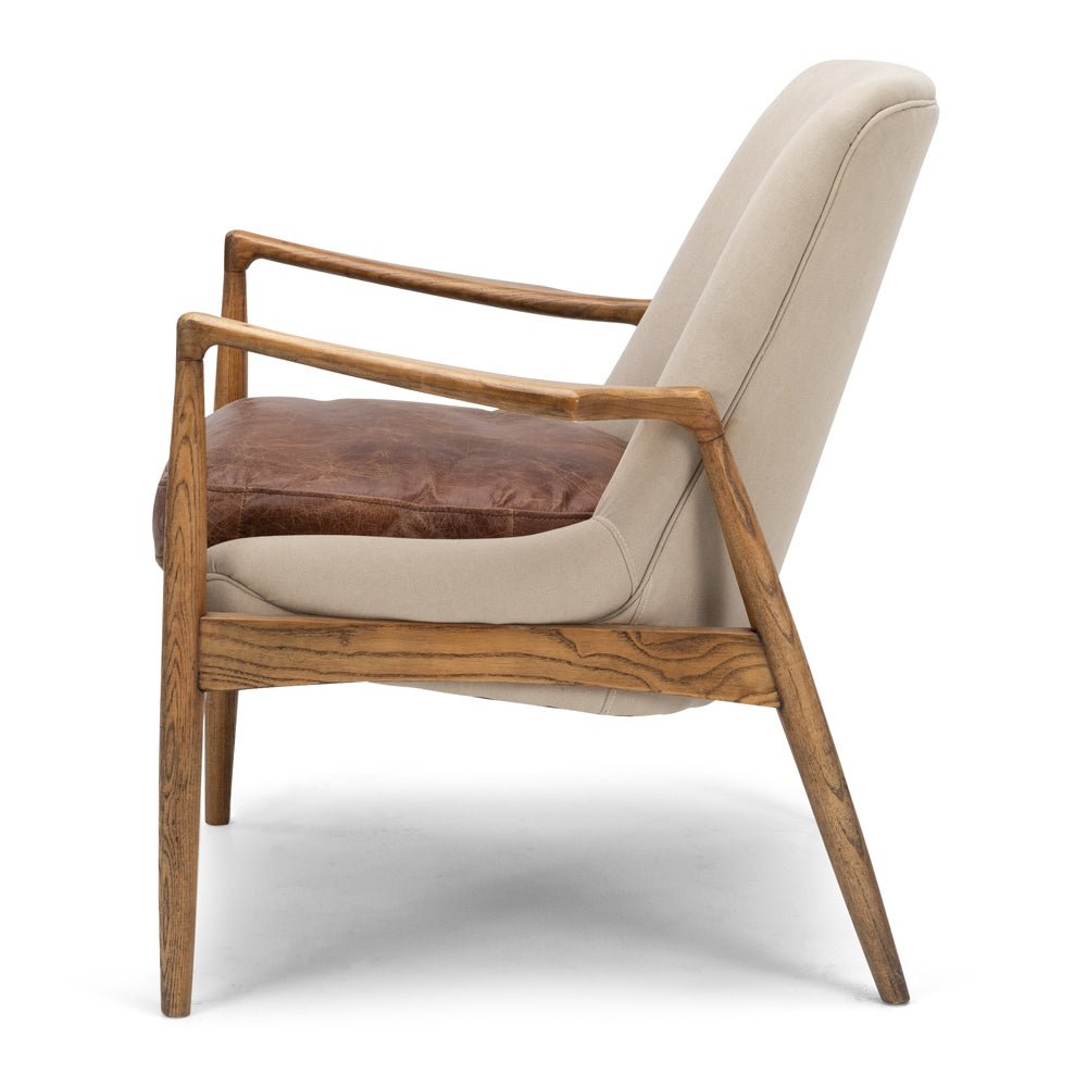 Steiner Armchair Canvas Cement - Paulas Home & Living