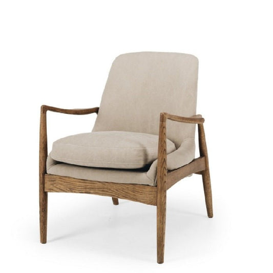 Steiner Armchair FULL Canvas Cement - Paulas Home & Living
