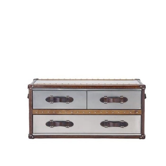 Stonyhurst Coffee Table - Brushed Stainless Steel - Paulas Home & Living