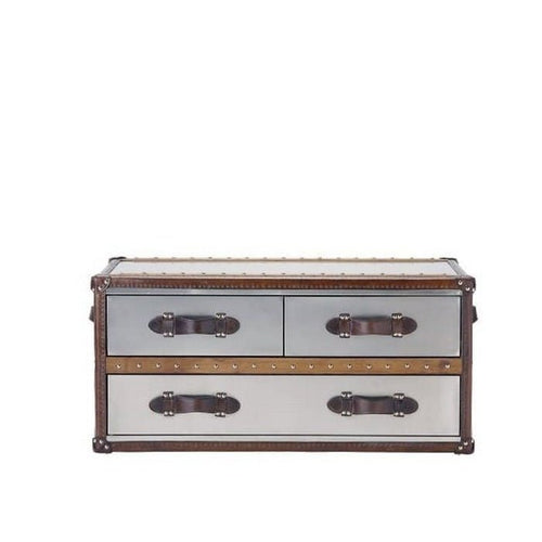 Stonyhurst Coffee Table - Brushed Stainless Steel - Paulas Home & Living